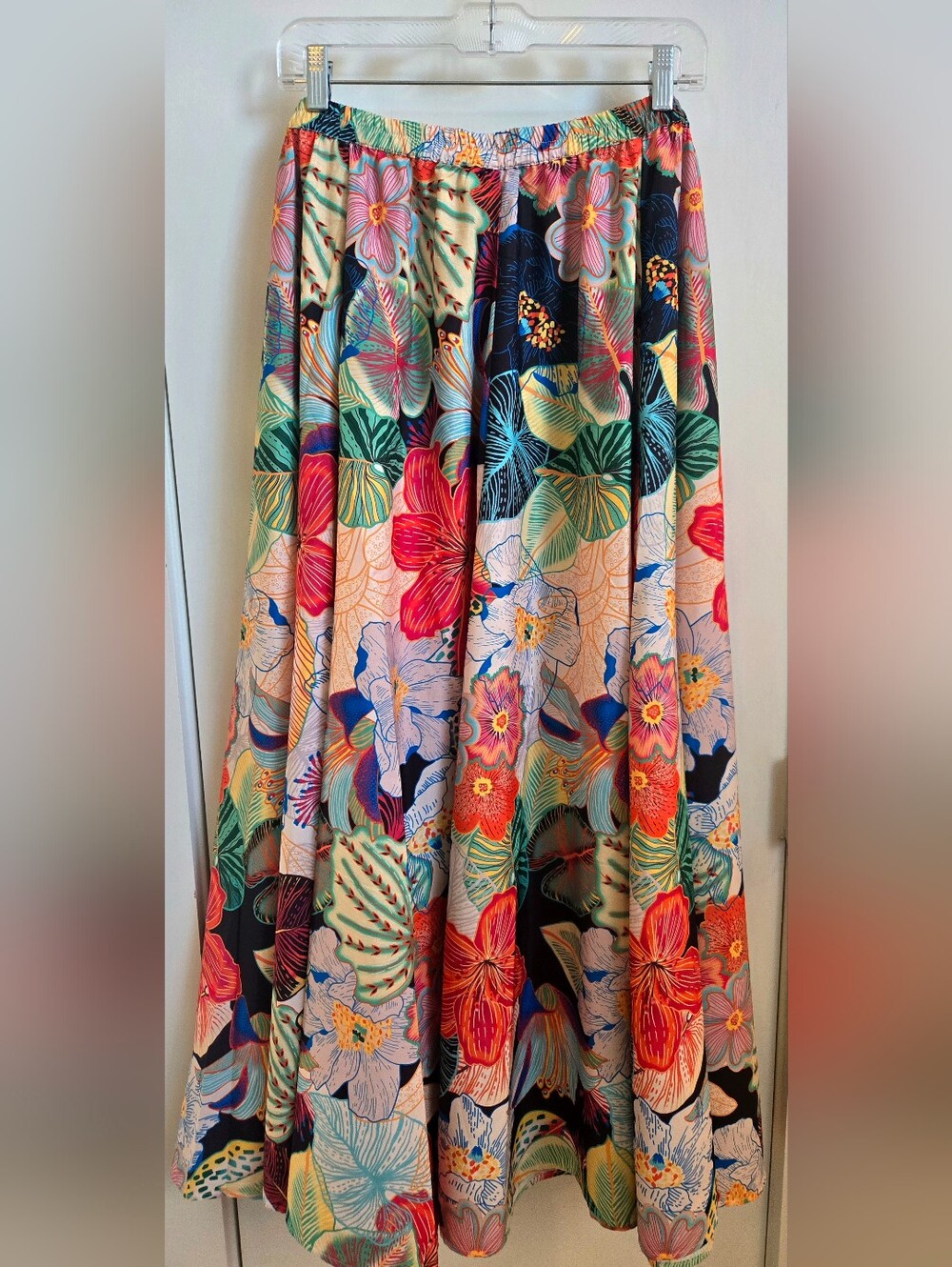 New Calypso St. Barth Vibrant Tropical Floral Maxi Skirt - Multicolor